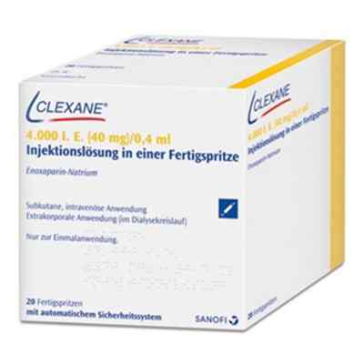 Clexane 40mg 0,4ml mit Sicherheits-System 20 stk von Sanofi-Aventis Deutschland GmbH PZN 05013361