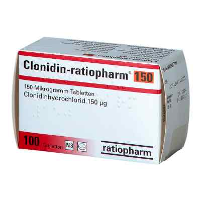 Clonidin-ratiopharm 150 Tabletten 100 stk von ratiopharm GmbH PZN 09722746
