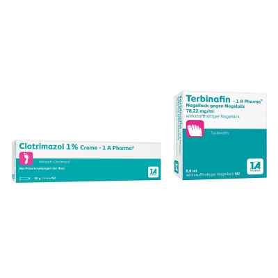 Clotrimazol 1% 50 g + Terbinafin 1 A Pharma Nagellack 6.6 ml