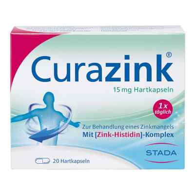 Curazink 15 mg Hartkaspeln gegen Zinkmangel 20 stk von STADA GmbH PZN 00679380