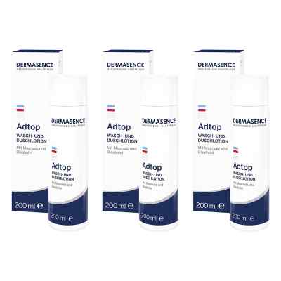 Dermasence Adtop Wasch- Und Duschlotion 3x200 ml von Medicos Kosmetik GmbH & Co. KG PZN 08104496