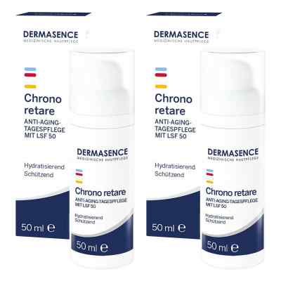Dermasence Chrono Retare Anti-Aging-Tagespf.LSF 50 2x50 ml von Medicos Kosmetik GmbH & Co. KG PZN 08104490