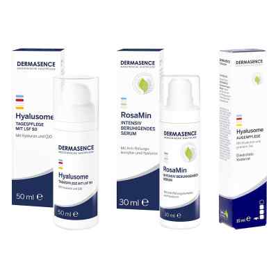 Dermasence Hyalusome Tagespflege & Augenpflege & Rosamin Serum 1 Pck von Medicos Kosmetik GmbH & Co. KG PZN 08104519