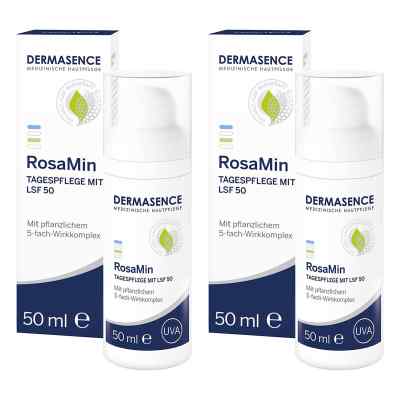 Dermasence Rosamin Tagespflege Mit Lsf 50 2x50 ml von Medicos Kosmetik GmbH & Co. KG PZN 08104473