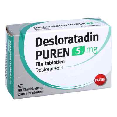 Desloratadin Puren 5 mg Filmtabletten 50 stk von PUREN Pharma GmbH & Co. KG PZN 13359228