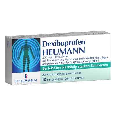 Dexibuprofen Heumann 200 mg Filmtabletten 10 stk von HEUMANN PHARMA GmbH & Co. Generica KG PZN 18849144