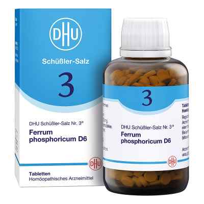 DHU Schüßler-Salz Nummer 3 Ferrum phosphoricum D6 900 Tabletten 900 stk von DHU-Arzneimittel GmbH & Co. KG PZN 18182556