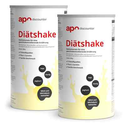 Diätshake Vanille von apodiscounter 2x500 g von apo.com Group GmbH PZN 08107205