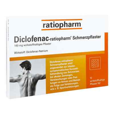 Diclofenac-ratiopharm® Schmerzpflaster 140 mg 10 stk von ratiopharm GmbH PZN 03500938