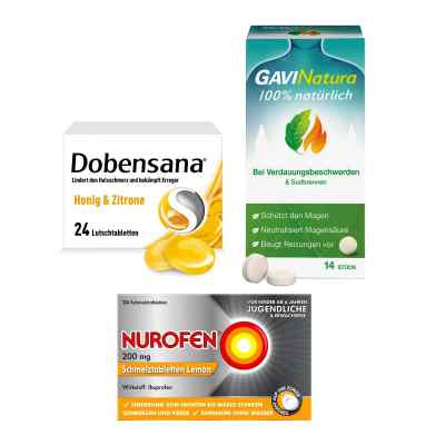 DOBENSANA + NUROFEN Schmelztabletten + GAVINATURA 1 Pck von Reckitt Benckiser Deutschland GmbH PZN 08101540