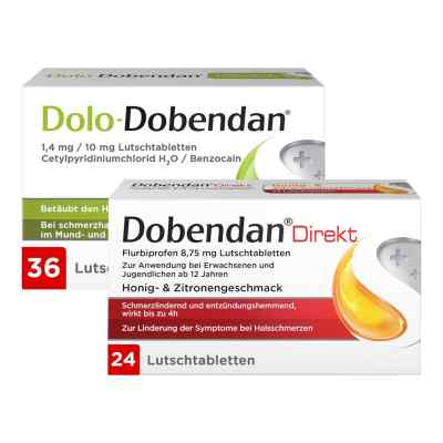 Dolo-Dobendan & Dobendan Direkt Set gegen starke Halsschmerzen
