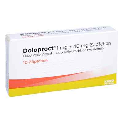 Doloproct 1 mg + 40 mg Zäpfchen 10 stk von Karo Healthcare AB PZN 03130536