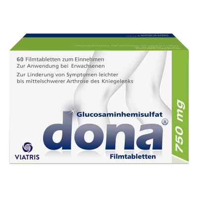 Dona 750 mg: Kniearznei bei Arthrose, hochdosiertes Glucosamin 60 stk von Cooper Consumer Health Deutschland GmbH PZN 02334389