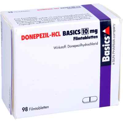 Donepezil-hcl Basics 10 mg Filmtabletten 98 stk von Basics GmbH PZN 08845300