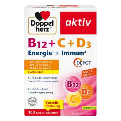 Doppelherz B12+C+D3 Depot Aktiv Tabletten 100 stk von Queisser Pharma GmbH & Co. KG PZN 16926521