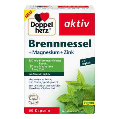 Doppelherz Brennnessel+magnesium+zink Kapseln 60 stk von Queisser Pharma GmbH & Co. KG PZN 19874776