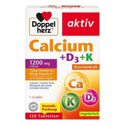 Doppelherz Calcium+D3+K Tabletten 120 stk von Queisser Pharma GmbH & Co. KG PZN 18114684