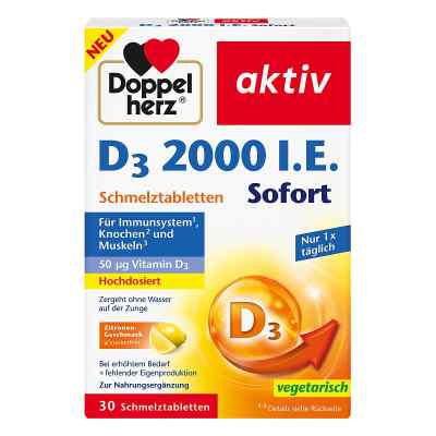 Doppelherz D3 2000 I.e. Sofort Schmelztabletten 30 stk von Queisser Pharma GmbH & Co. KG PZN 17841198