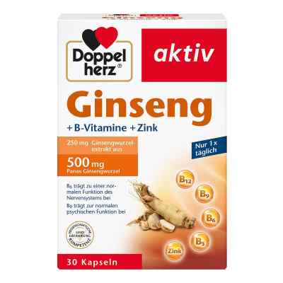 Doppelherz Ginseng 250+b-vitamine+zink Kapseln 30 stk von Queisser Pharma GmbH & Co. KG PZN 16082684