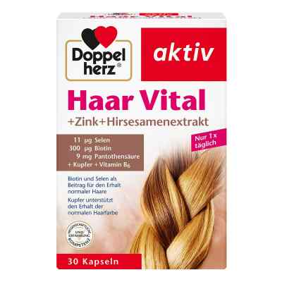 Doppelherz Haar Vital+Zink+Hirse Kapseln 30 stk von Queisser Pharma GmbH & Co. KG PZN 19760251