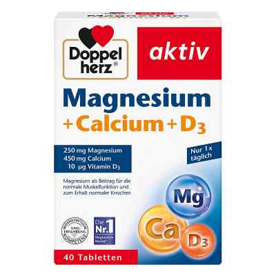 Doppelherz Magnesium + Calcium + D3 Tabletten 40 stk von Queisser Pharma GmbH & Co. KG PZN 01922316