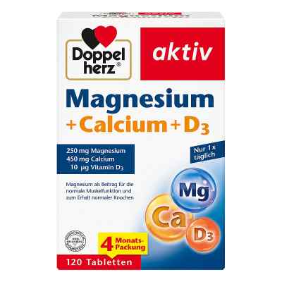 Doppelherz Magnesium+calcium+d3 aktiv Tabletten 120 stk von Queisser Pharma GmbH & Co. KG PZN 16824542