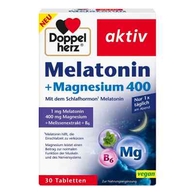 Doppelherz Melatonin+magnesium 400 Tabletten 30 stk von Queisser Pharma GmbH & Co. KG PZN 17573013
