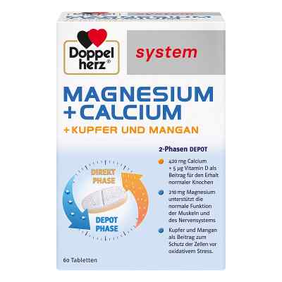 Doppelherz system Magnesium + Calcium 60 stk von Queisser Pharma GmbH & Co. KG PZN 05918470