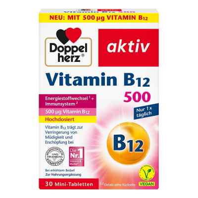 Doppelherz Vitamin B12 500 Tabletten 30 stk von Queisser Pharma GmbH & Co. KG PZN 18674874