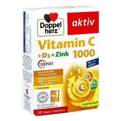 Doppelherz Vitamin C1000 +d3+zink Depot Tabletten 30 stk von Queisser Pharma GmbH & Co. KG PZN 17580390