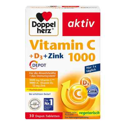 Doppelherz Vitamin C1000 +d3+zink Depot Tabletten 30 stk von Queisser Pharma GmbH & Co. KG PZN 17580390