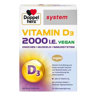 Doppelherz Vitamin D3 2000 I.E. Vegan System Tabletten  120 stk von Queisser Pharma GmbH & Co. KG PZN 19903383