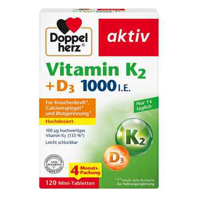 Doppelherz Vitamin K2+d3 1000 I.e. Tabletten 120 stk von Queisser Pharma GmbH & Co. KG PZN 17980882