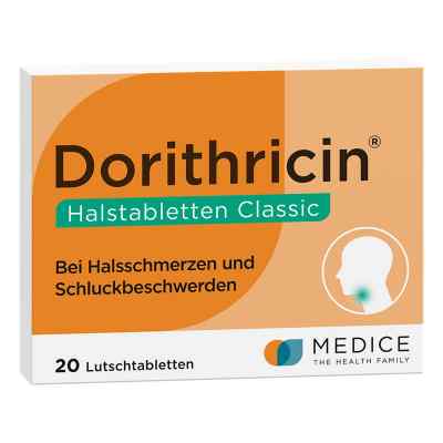 Dorithricin Halstabletten Classic Lutschtabletten bei Halsschmer 20 stk von MEDICE Arzneimittel Pütter GmbH& PZN 07727923