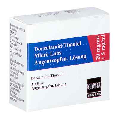 Dorzolamid/timolol Micro Labs 20 mg/ml+5 mg/ml Atr 3X5 ml von Micro Labs GmbH PZN 13881278