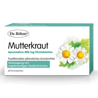 Dr. Böhm Mutterkraut Apomedica 200 mg Filmtabletten 60 stk von Apomedica Pharmazeutische Produkte GmbH PZN 19374157