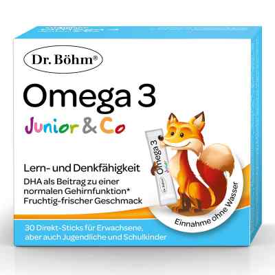 Dr. Böhm Omega-3 Junior Direkt Sticks 30X1.5 g von Apomedica Pharmazeutische Produkte GmbH PZN 19370509