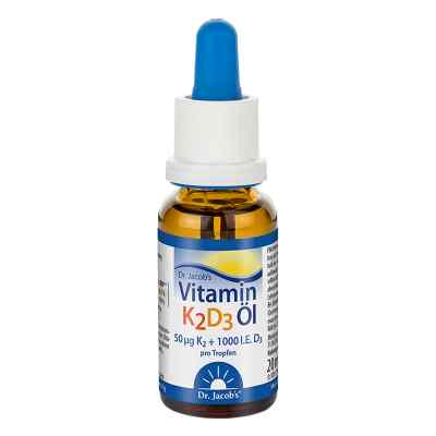 Dr. Jacob's Vitamin K2D3 Öl 1000 IE/50 mcg D3+K2 640 Tropfen 20 ml von Dr.Jacobs Medical GmbH PZN 17565574