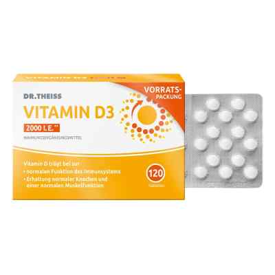 Dr. Theiss Vitamin D3 Tabletten 2000 I.E. 120 stk von Dr. Theiss Naturwaren GmbH PZN 19947995