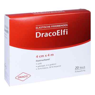 Dracoelfi elastisch Fixierbinde 4 cmx4 m gekreppt 20 stk von Dr. Ausbüttel GmbH & Co. KG PZN 00736267