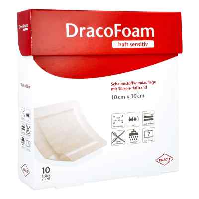 Dracofoam Haft sensitiv Schaumst.wund.10x10cm 10 stk von Dr. Ausbüttel GmbH & Co. KG PZN 10342115