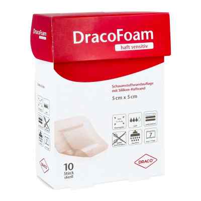 Dracofoam Haft sensitiv Schaumst.wund.5x5 cm 10 stk von Dr. Ausbüttel GmbH & Co. KG PZN 11376174