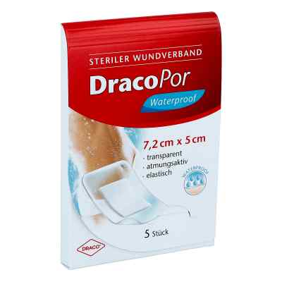 Dracopor waterproof Wundverband steril 5x7,2cm 5 stk von Dr. Ausbüttel GmbH & Co. KG PZN 03030349