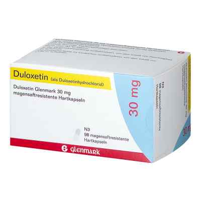 Duloxetin Glenmark 30 mg magensaftresistente Hartkapsel 98 stk von Glenmark Arzneimittel GmbH PZN 11323338