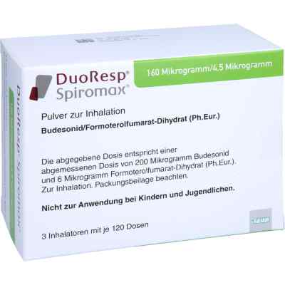 Duoresp Spiromax 160[my]g/4,5[my]g/dosis 3x120ed I 3 stk von 1 0 1 Carefarm GmbH PZN 14178486