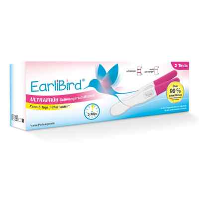 Earlibird Ultrafrüh Schwangerschaftstest Urin Do.p 2 stk von Hager Pharma GmbH PZN 20087291