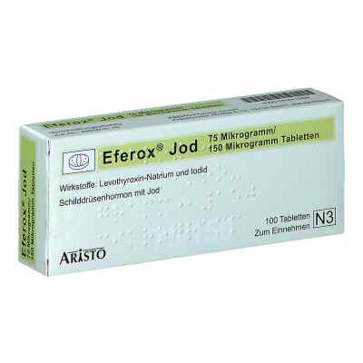 Eferox Jod 75 [my]g/150 [my]g Tabletten 100 stk von Aristo Pharma GmbH PZN 00231389