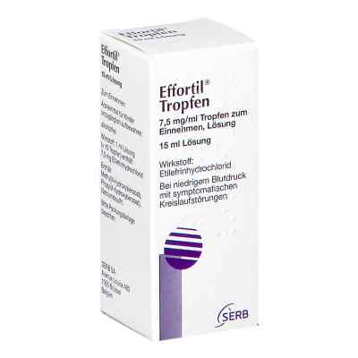 Effortil Tropfen bei niedrigem Blutdruck und Kreislaufstörungen 15 ml von SERB SA PZN 03194795