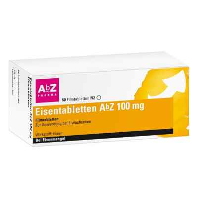 Eisentabletten AbZ 100mg 50 stk von AbZ Pharma GmbH PZN 06683750