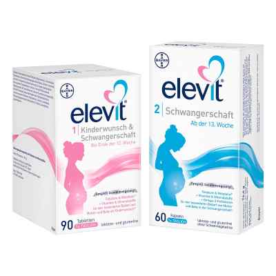 Elevit 1 und 2 Schwangerschaft-Set 1 Pck von Bayer Vital GmbH PZN 08100574